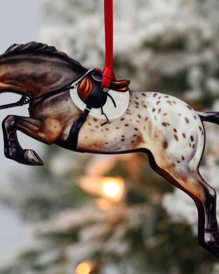 Ornament Jumping -Bay Appaloosa