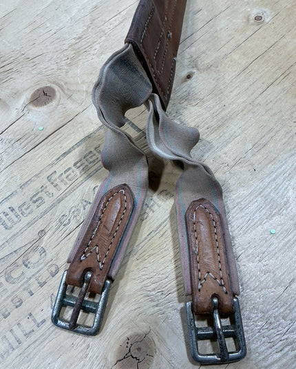 English Girth Leather 54" Elastic Ends Stretched