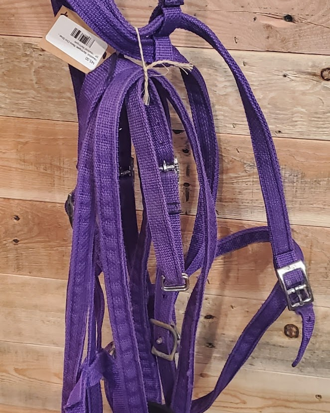 Western Headstalls Nylon, Martingale, Reins Chin Strap Purple