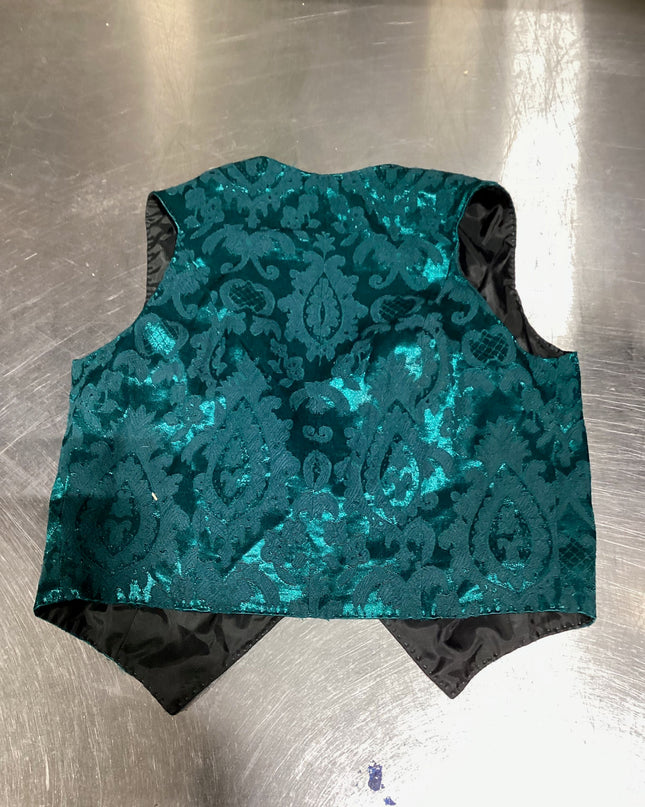 Vest Green Pattern Sm Kids