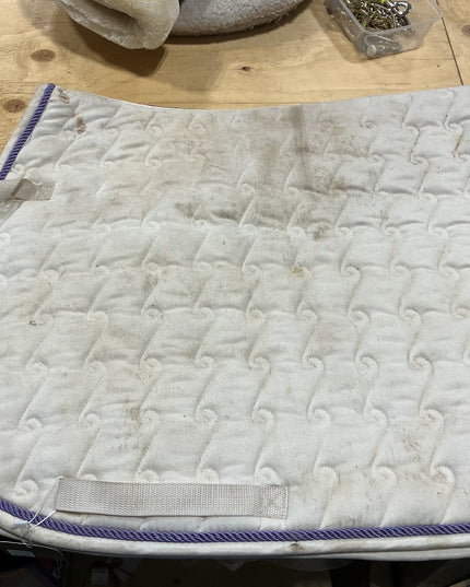 English Pad Full White w/ Purple Trim