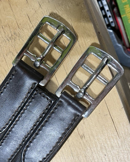 English Girth Leather Elastic End 46"