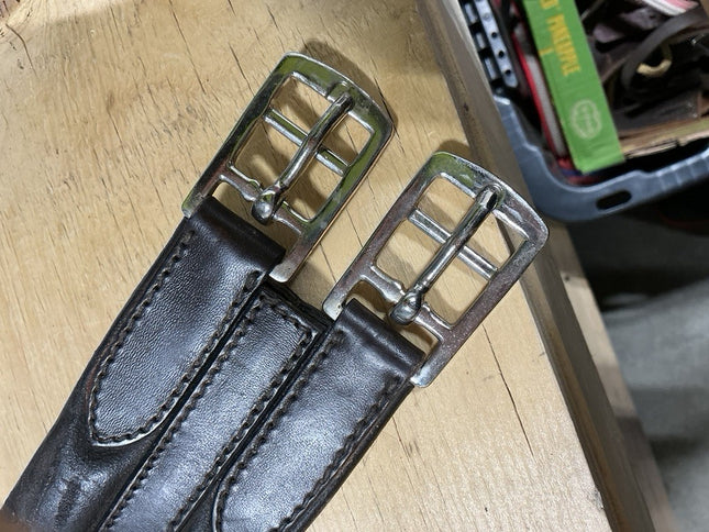English Girth Leather Elastic End 46"