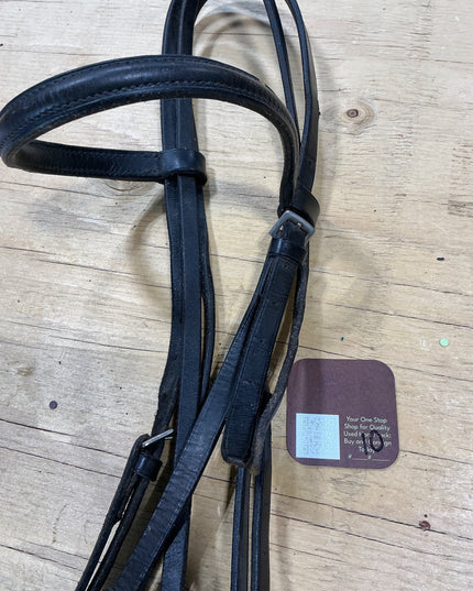 English Headstall Black Leather