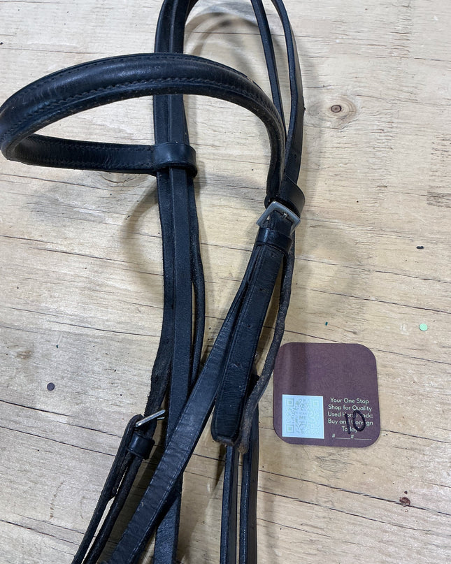 English Headstall Black Leather