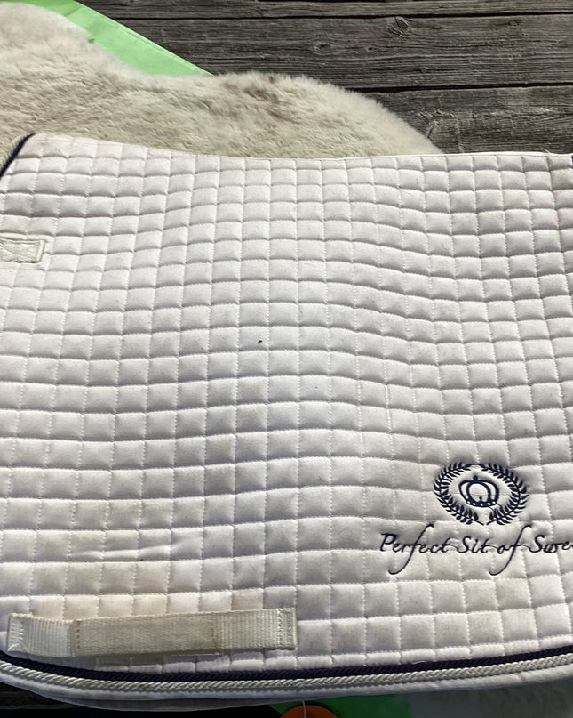English Saddle Pad Full White