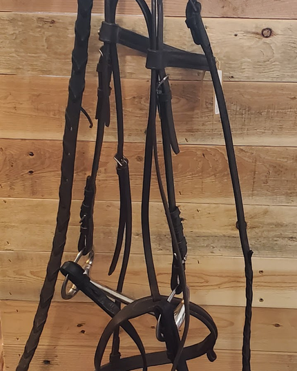 English Bridle Chetak Bit 5" & Reins Brown