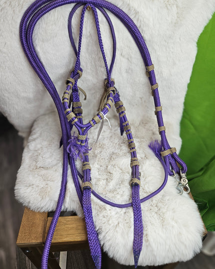 Western Headstalls Nylon Bridle/Reins Purple