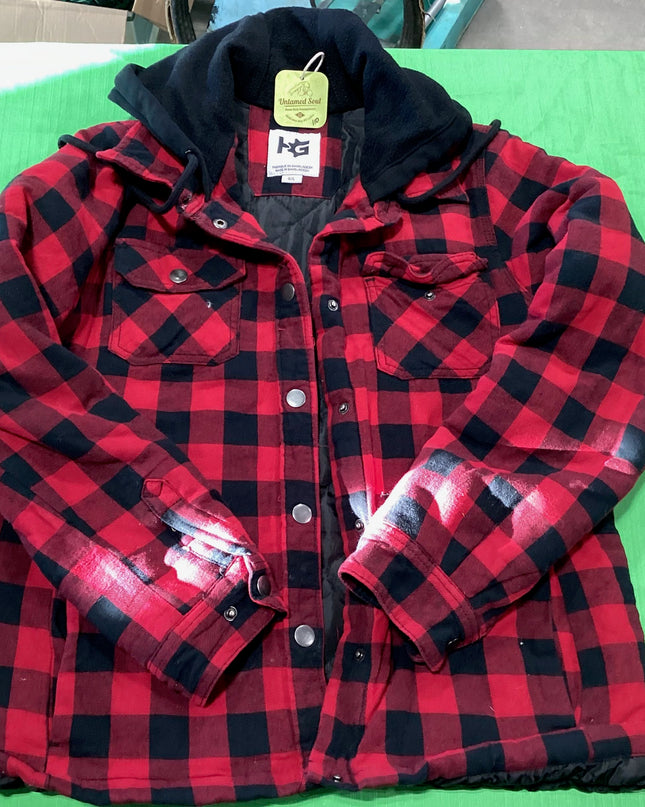 Jacket Lined Sage Collection Lg Red Plaid