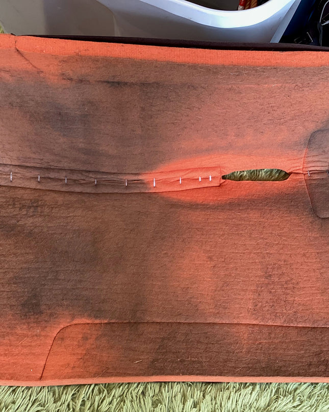 Western Saddle Pad  Wool/Felt  28LX30W 3/4" - Orange