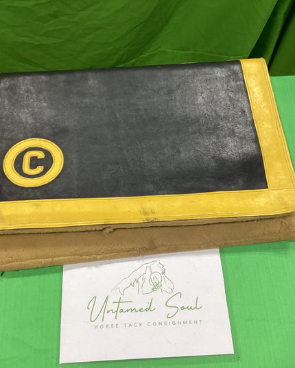 Western Saddle Pad Racing yellow Black