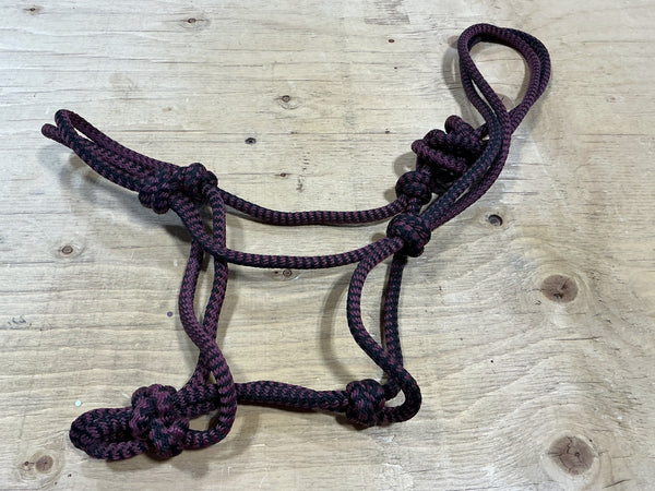 Halter – Rope, Burgundy/Black | Used