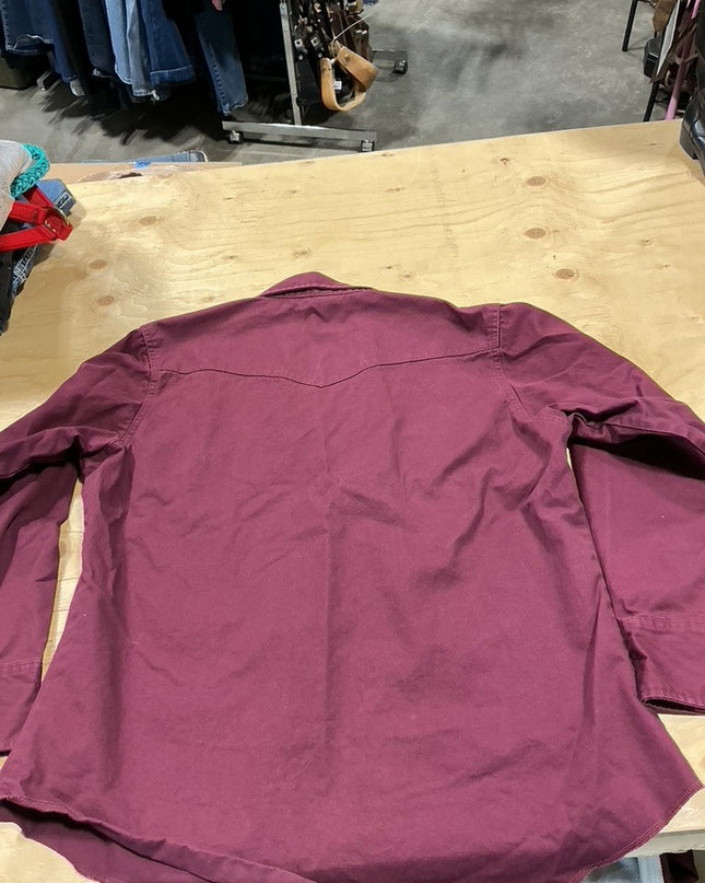Ladies Shirt Wrangler Size L Burgandy