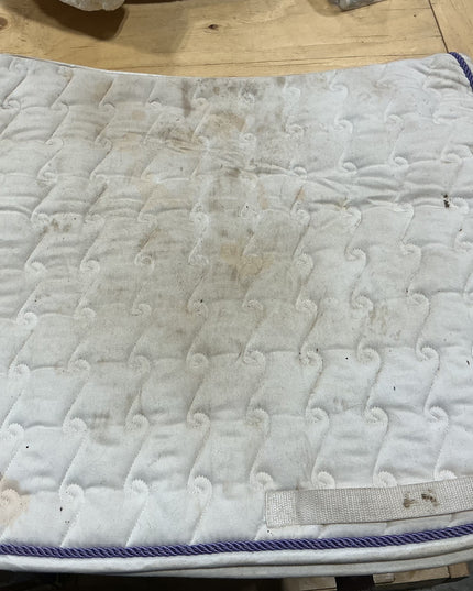 English Pad Full White w/ Purple Trim
