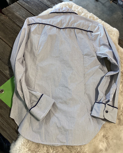 Western Shirt Blue/White Little Lucille Med