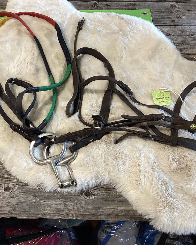 English Bridle Dring Bit training reins