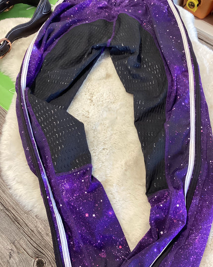 Breeches Full Seat Purple/Black Large