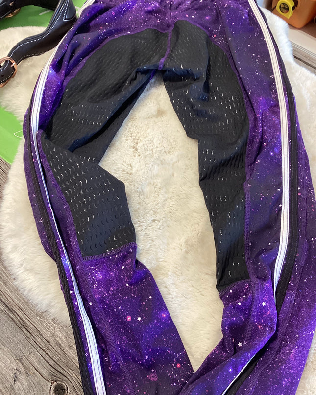 Breeches Full Seat Purple/Black Large