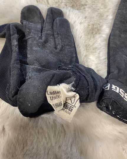 Gloves Black Riding Womens