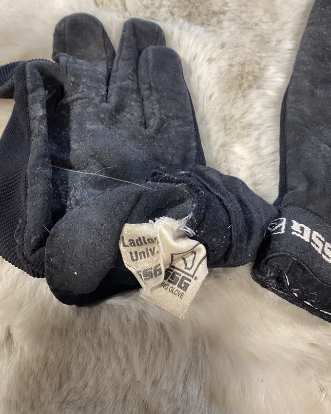 Gloves Black Riding Womens