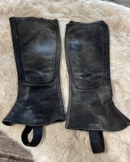 English 1/2 Chaps Velcro Black Guess Medium