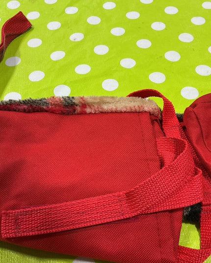 Cantle Bag Red & Fleece