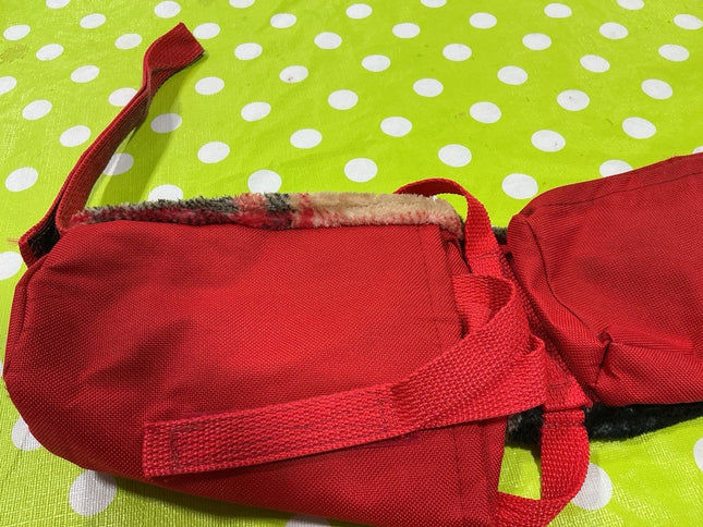 Cantle Bag Red & Fleece