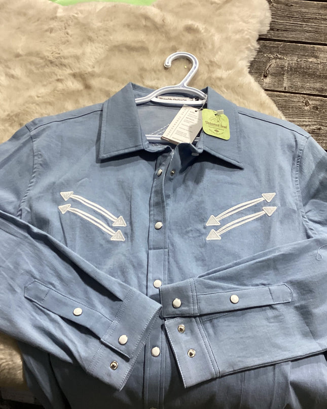 Western Ranch Dressn Rodeo Shirt L