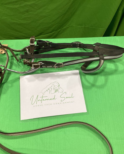 English Bridle & Bit Black/Blue 4.5"