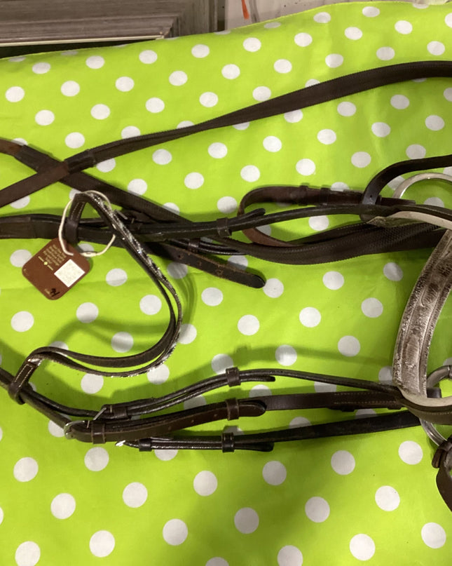 English Bridle Little Bling Bit Rubber Reins