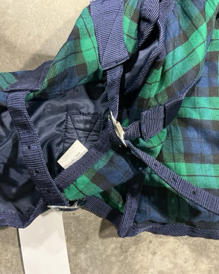 Sheet Summer Poly/Cotton 78" Blue/Green Plaid. Like New