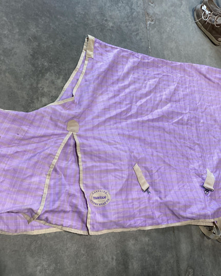 Stable Sheet Purple Plaid 78"
