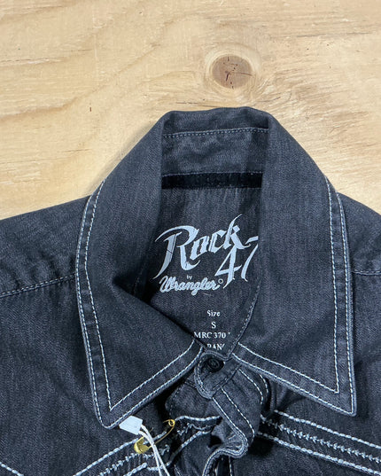 western shirt small black rock 47 wrangler