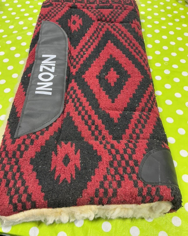 Western Saddle Pad Nizoni Red/Black/Fleece 30 x 28