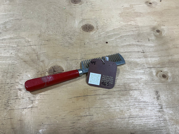 Comb – Red, Wood Handle | Used