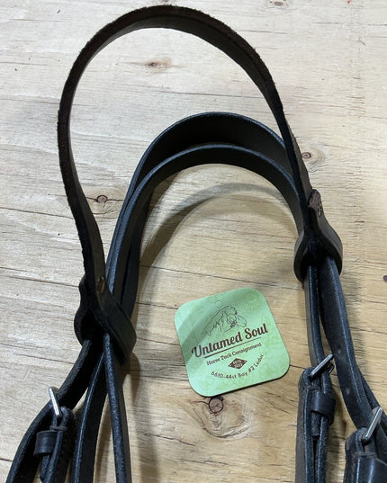 English Headstall Leather Black