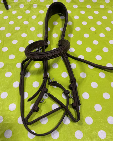 Headstall English Leather Brown