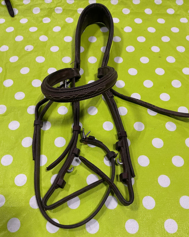 Headstall English Leather Brown