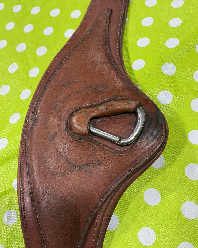 English Girth  54" Elastic Ends Leather Brown