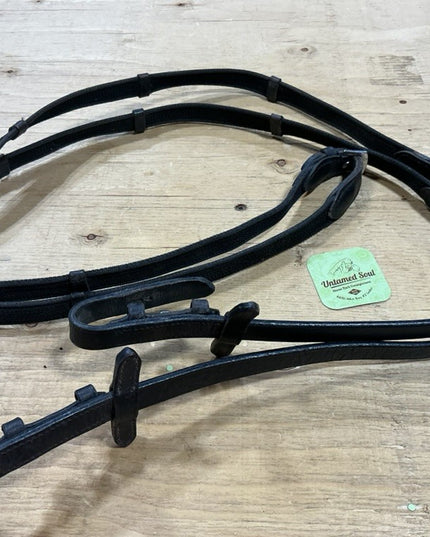 English Reins Leather/Rubber Black