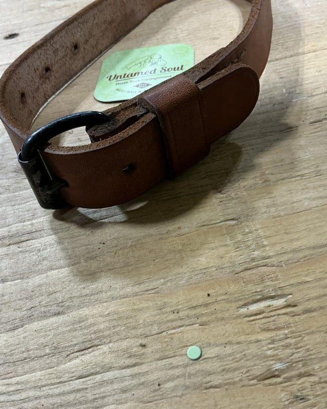 Dog Collar Brown Leather