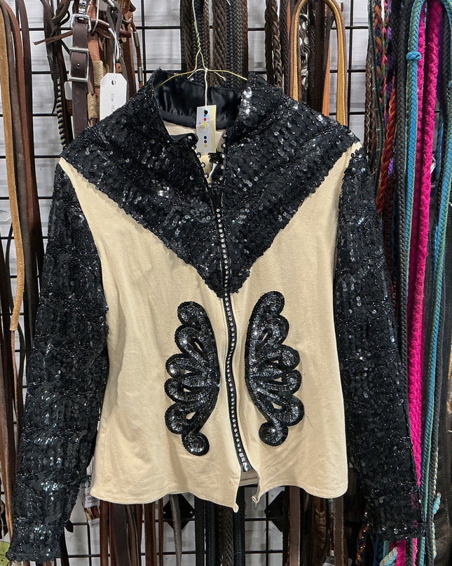 Shirt Funkey Black/Yellow Size Medium diamond Zipper