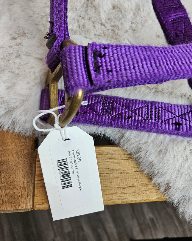 Halter Nylon Full Horse Purple