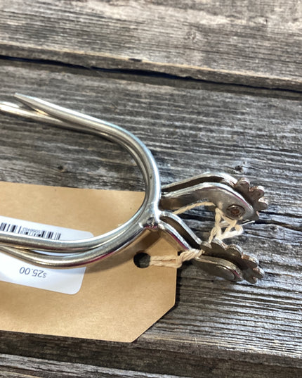 Western Spurs no Straps Needed