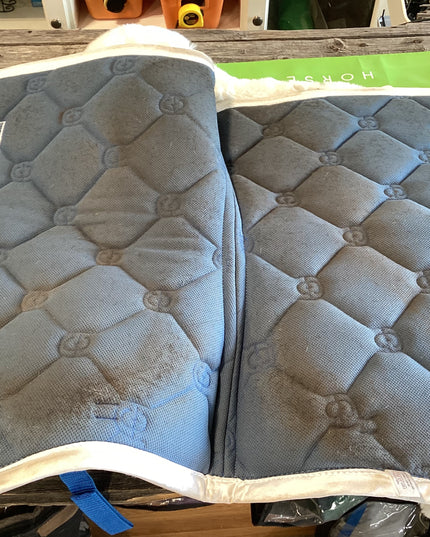 English Saddle Pad Jump Blue/Grey
