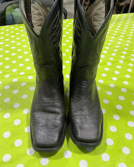 Cowboy Boots Bull Rider 8 1/2 2E Brown Leather Like New