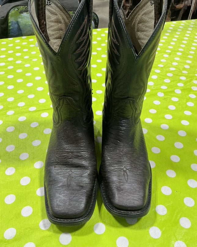 Cowboy Boots Bull Rider 8 1/2 2E Brown Leather Like New