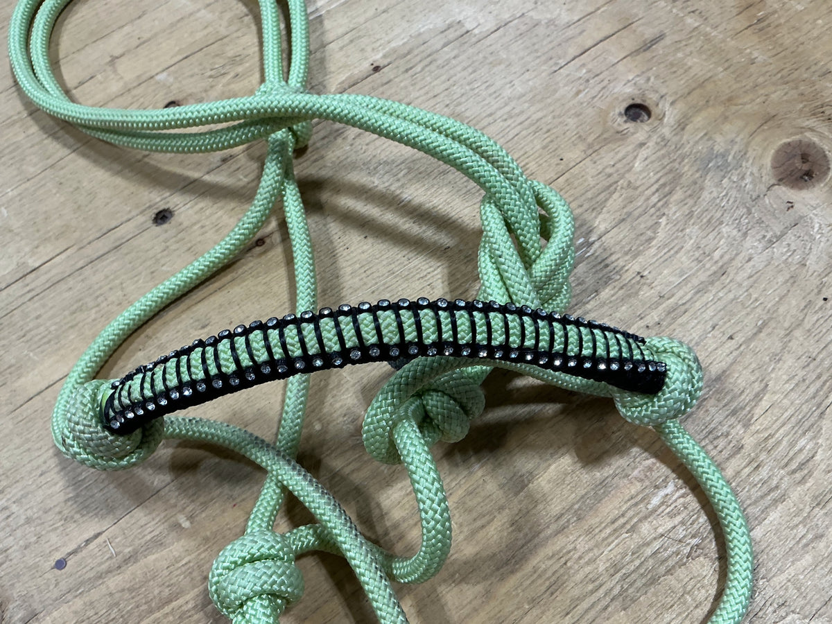 Halter – Rope, Green, Decorative Nose | Used