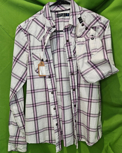 Western Shirts Cruel Girl White/Purple Medium