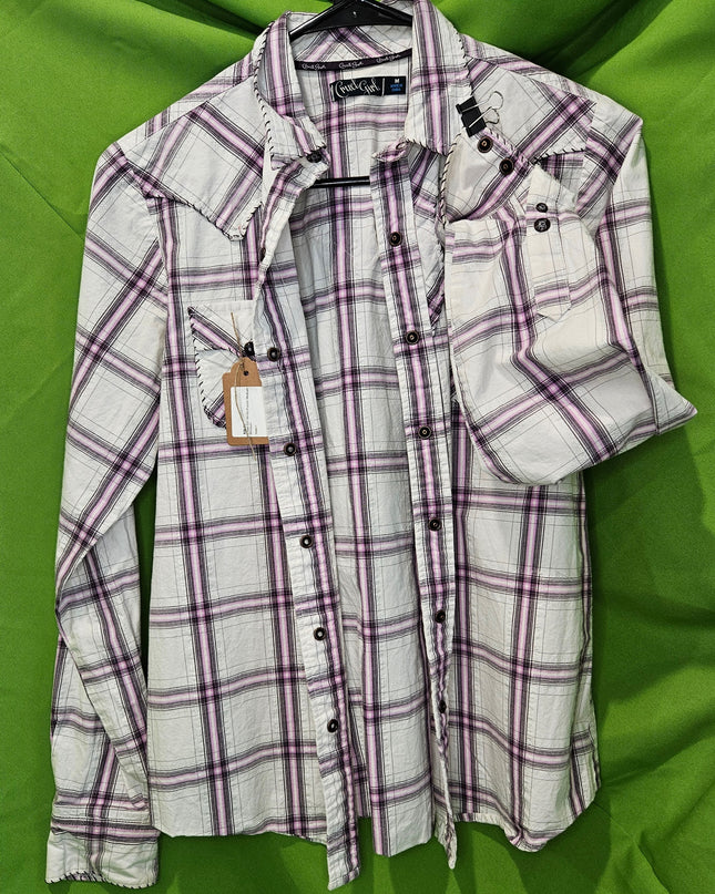 Western Shirts Cruel Girl White/Purple Medium